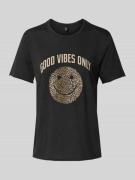 Only Regular Fit T-Shirt aus reiner Baumwolle Modell 'LISA' in Anthraz...