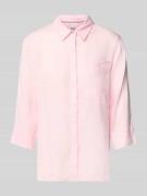 Brax Regular Fit Leinenbluse mit Brusttasche Modell 'Vickie' in Rosa, ...