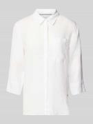 Brax Regular Fit Leinenbluse mit Brusttasche Modell 'Vickie' in Weiss,...