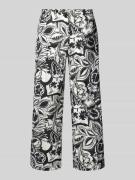 Brax Straight Leg Leinenhose mit verkürztem Schnitt in Black, Größe 34