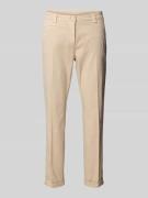 Cambio Slim Fit Hose mit verkürztem Schnitt Modell 'STELLA' in Beige, ...