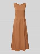 Jake*s Casual Midikleid mit Eingrifftaschen in Mittelbraun, Größe 40