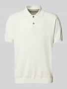 Christian Berg Men Poloshirt mit Label-Detail in Offwhite, Größe XXL