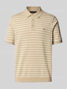 Tommy Hilfiger Regular Fit Poloshirt mit Logo-Stitching in Beige, Größ...