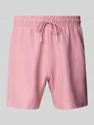 Pegador Badehose mit Label-Stitching in Rosa, Größe M