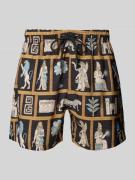 BOARDIES Badehose im Allover-Look Modell 'Mesopotamia' in Black, Größe...