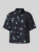 Jake*s Casual Regular Fit Bluse mit 1/2-Arm in Black, Größe 34