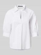 Luisa Cerano Regular Fit Bluse mit V-Ausschnitt in Offwhite, Größe 42
