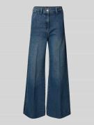 Stefanel Wide Leg Jeans mit Eingrifftaschen in Blau, Größe 38