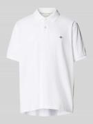 Gant Regular Fit Poloshirt mit Label-Stitching in Weiss, Größe XXL