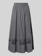 Luisa Cerano Maxirock mit Spitzenbesatz in Graphit, Größe 36
