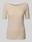 Marc O'Polo Regular Fit T-Shirt aus reiner Baumwolle in Beige, Größe L