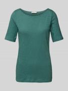 Marc O'Polo Regular Fit T-Shirt mit U-Boot-Ausschnitt in Smaragd, Größ...