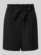 Tom Tailor Denim Regular Fit Shorts mit Bindegürtel in Black, Größe XS