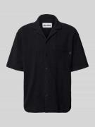 REVIEW Relaxed Fit Freizeithemd mit 1/2-Arm in Black, Größe L