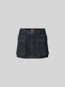 Diesel Jeansrock mit Pattentaschen in Dunkelgrau Melange, Größe 24