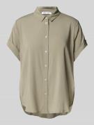 Samsøe Samsøe Regular Fit Hemdbluse mit 1/2-Arm Modell 'MAJAN' in Oliv...