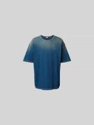 Diesel T-Shirt mit Label-Stitching in Hellblau, Größe L