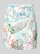 Marc Cain Minirock mit Label-Detail in Ecru, Größe 34