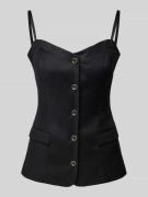 Guess Trägertop mit Knopfleiste Modell 'ISABEAU' in BLACK, Größe M