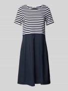 ROBE LÉGÈRE Knielanges Kleid mit Kellerfalten in Marine, Größe 34