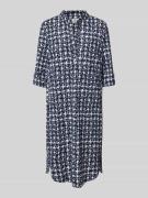 ROBE LÉGÈRE Knielanges Kleid mit Stehkragen in Marine, Größe 40