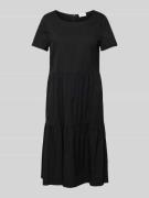 ROBE LÉGÈRE Knielanges Kleid im Stufen-Look in Black, Größe 36