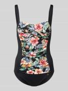 LASCANA Badeanzug mit Raffungen Modell 'Salsa' in Black, Größe 40B
