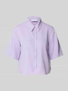 Marc O'Polo Denim Cropped Hemdbluse mit Knopfleiste in Flieder, Größe ...