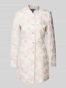 WHITE LABEL Taillierter Longblazer aus reinem Leinen in Offwhite, Größ...