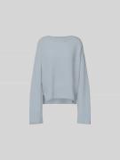 Closed Longsleeve in Strick-Optik in Hellblau, Größe S