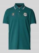 Christian Berg Men Poloshirt mit kurzer Knopfleiste und Label-Prints i...