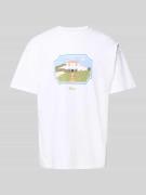 BLKVIS T-Shirt mit Motiv-Print Modell 'DOMAINE' in Weiss, Größe XL