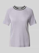 Jake*s Collection Strickshirt mit Effektgarn und Raglanärmeln in Laven...