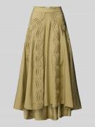 Copenhagen Muse Midirock in A-Linie Modell 'COLE' in Khaki, Größe S