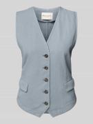 Marc O'Polo Regular Fit Leinenweste aus Baumwoll-Leinen-Mix in Hellbla...