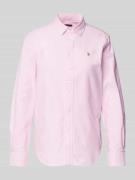 Polo Ralph Lauren Hemdbluse mit Logo-Stitching Modell 'Kendal' in Pink...