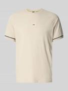 BOSS Green T-Shirt mit Label-Detail in Beige, Größe L