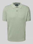 Christian Berg Men Poloshirt mit gerippten Abschlüssen in Oliv, Größe ...