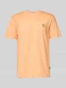 Blend T-Shirt mit geripptem Rundhalsausschnitt Modell 'JENS' in Orange...