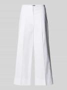 Luisa Cerano Wide Leg Bundfaltenhose mit elastischem Bund in Weiss, Gr...