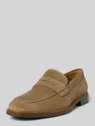 DIGEL Loafers aus Leder Modell 'Stig' in Taupe, Größe 42