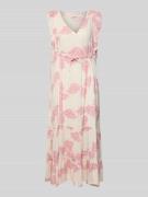 LOLLYS LAUNDRY Midikleid aus Viskose im Stufenlook Modell 'Samo' in Pi...