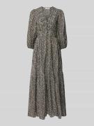 Ivy Oak Maxikleid mit Knopfleiste Modell 'DREA' in Black, Größe 36