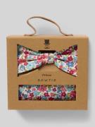 Prince Bowtie Fliege und Einstecktuch im Set in Pink, Größe 1