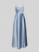 Laona Abendkleid mit Spaghettiträgern in Rauchblau, Größe 38