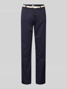 s.Oliver RED LABEL Regular Fit Chino aus Baumwoll-Mix in Marine, Größe...