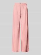 Review Wide Leg Stoffhose mit elastischem Bund in Rosa, Größe XL