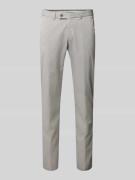 Hiltl Anzughose mit Paspeltaschen Modell 'Tarent' in Silber Melange, G...