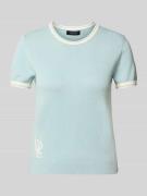 Lauren Ralph Lauren T-Shirt in Strick-Optik in Bleu, Größe XS